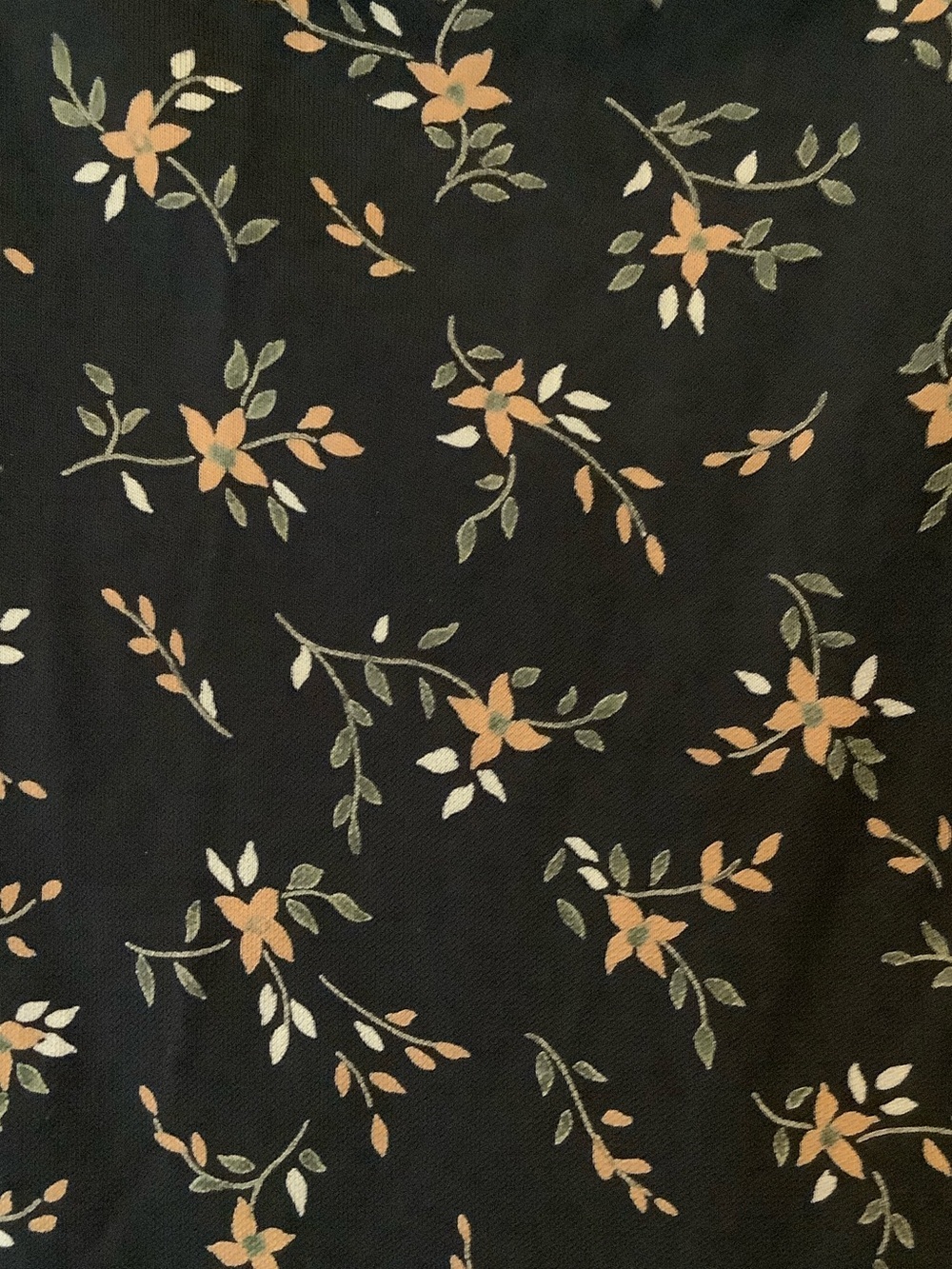 The Limited Black Floral Tank Top with Tan & Green Sprigs - Picture 3 of 5